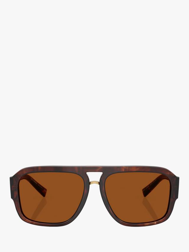 Мужские прямоугольные солнцезащитные очки dg4403 Dolce & Gabbana, цвет Dark Red Brown/Brown — фото 2