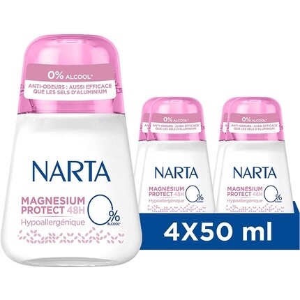 

Женский шариковый дезодорант Magnesium Protect на 48 часов, 50 мл, Narta