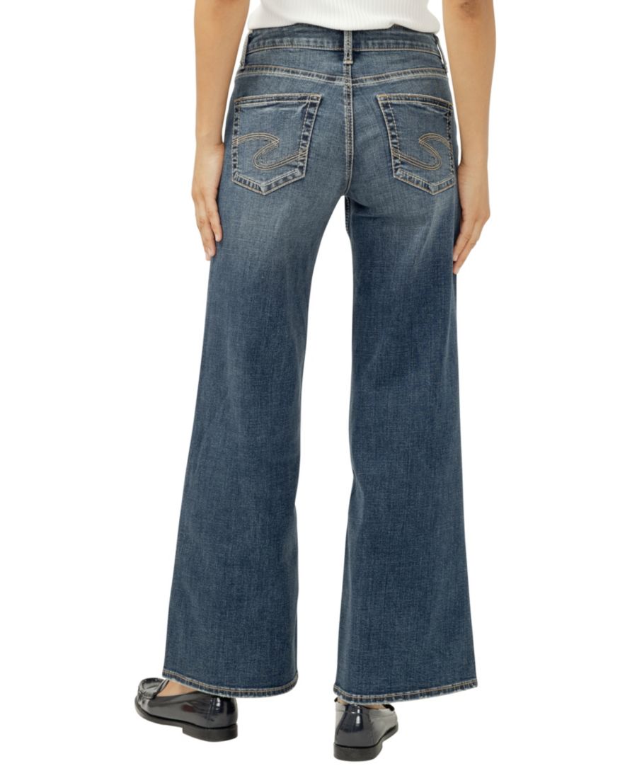 Женские джинсы Suki Wide Mid Rise Curvy Fit Silver Jeans Co, Billie — фото 3