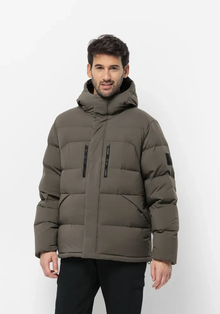 

Пуховик Jack Wolfskin "ROEMERTOR JKT M", с капюшоном, цвет Cold-Coffee