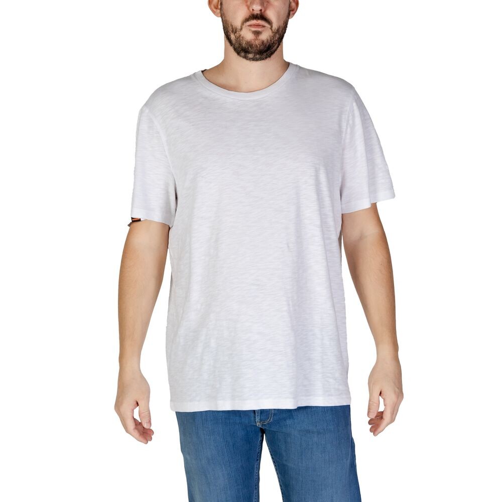 

Белая хлопковая футболка Superdry.