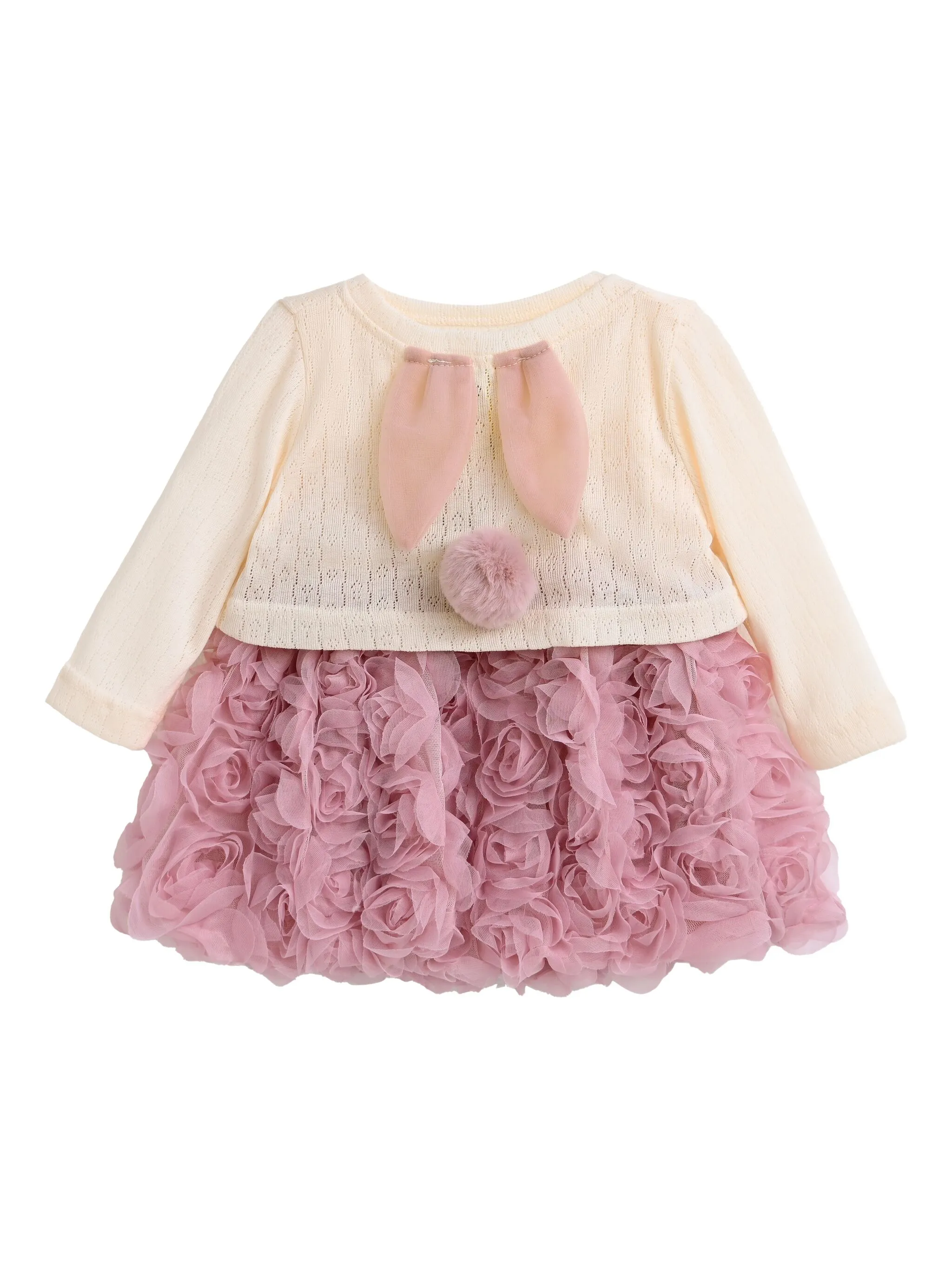 

Комплект с платьем и цветочной аппликацией Tulleen, бежевый