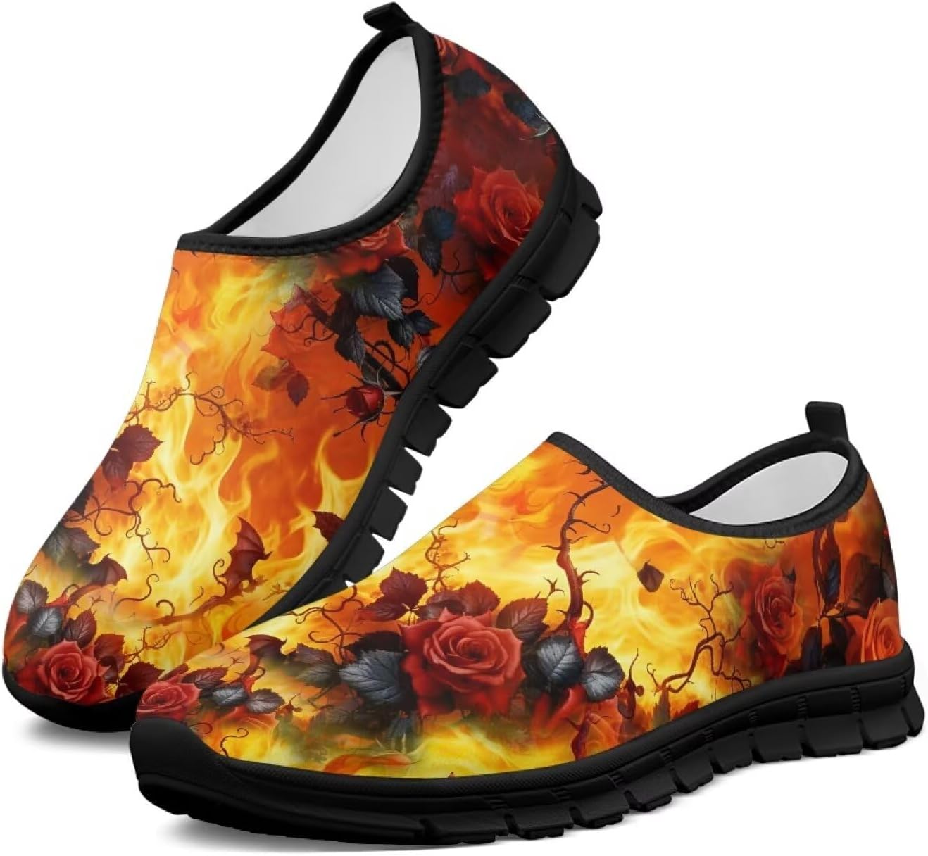 

Женские теннисные кроссовки Удобные противоскользящие спортивные для ходьбы, занятий в тренажерном зале, бега, повседневные модные кроссовки Chririnla, Fire Flame Rose