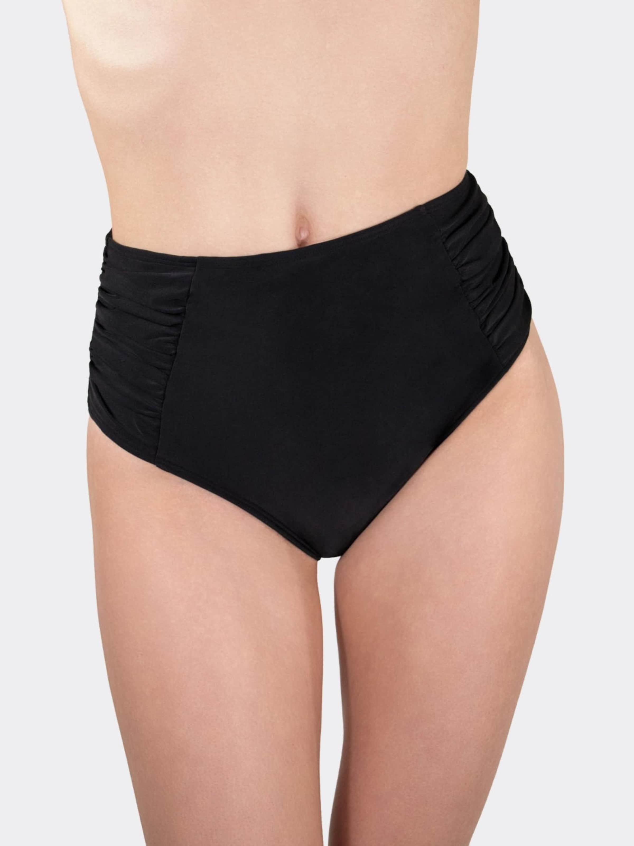 

MYLILY Бикини-трусики 'Bikini Hose High Waist' с присборенной талией в черном цвете, Черный, MYLILY Бикини-трусики 'Bikini Hose High Waist' с присборенной талией в черном цвете