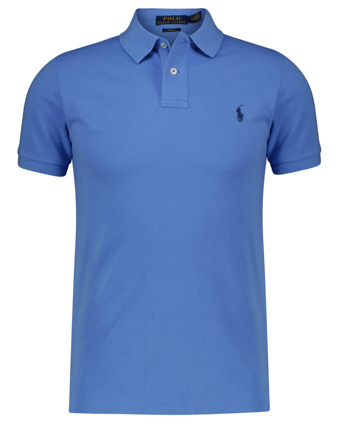 Рубашка поло узкого кроя с короткими рукавами Polo Ralph Lauren, синий