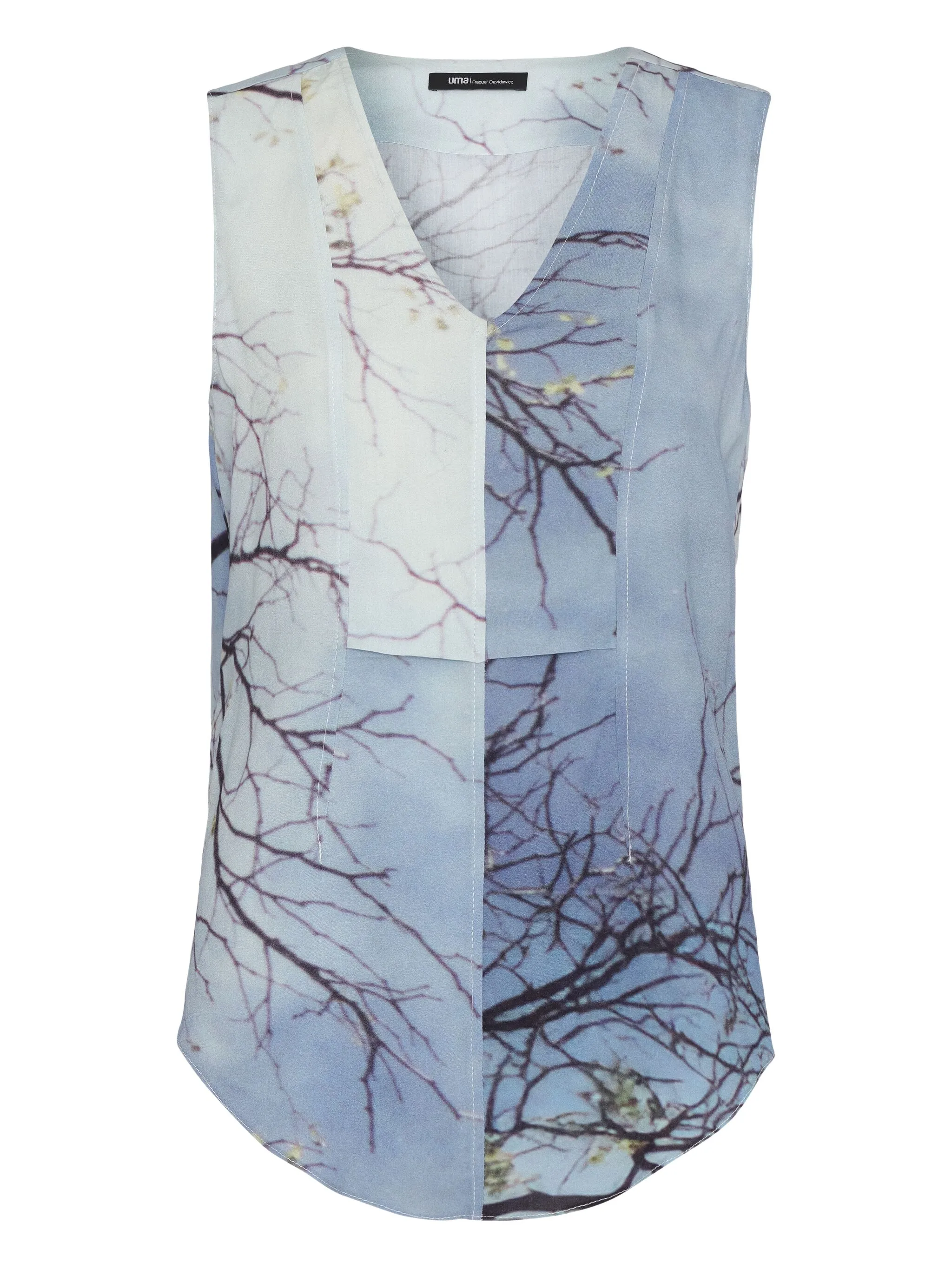 

Топ без рукавов с принтом Uma | Raquel Blay, синий