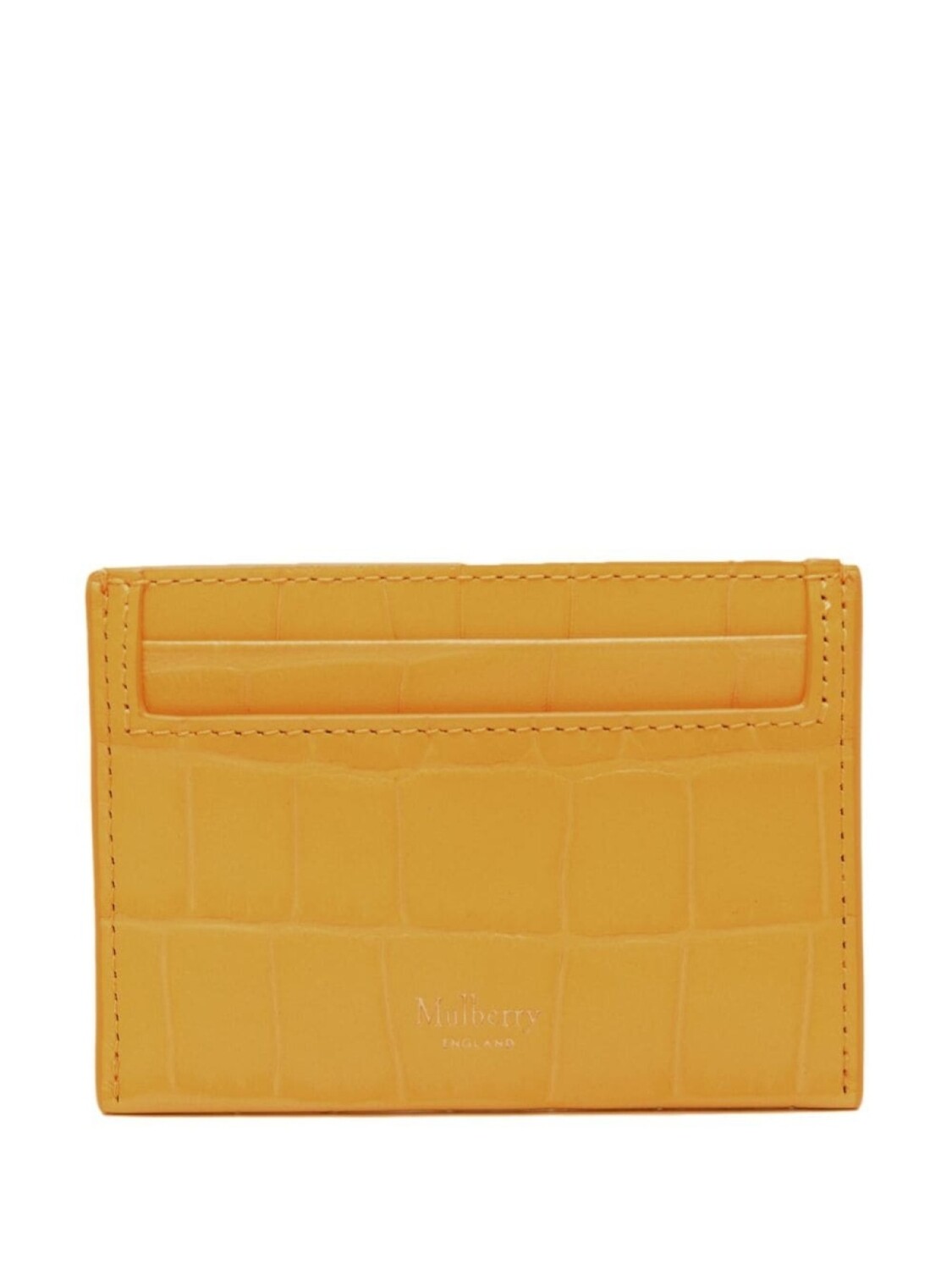 

Картхолдер с тиснением под кожу крокодила Mulberry, желтый