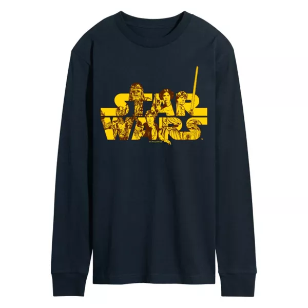 

Мужская футболка с длинным рукавом и принтом логотипа Rebels Star Wars, синий