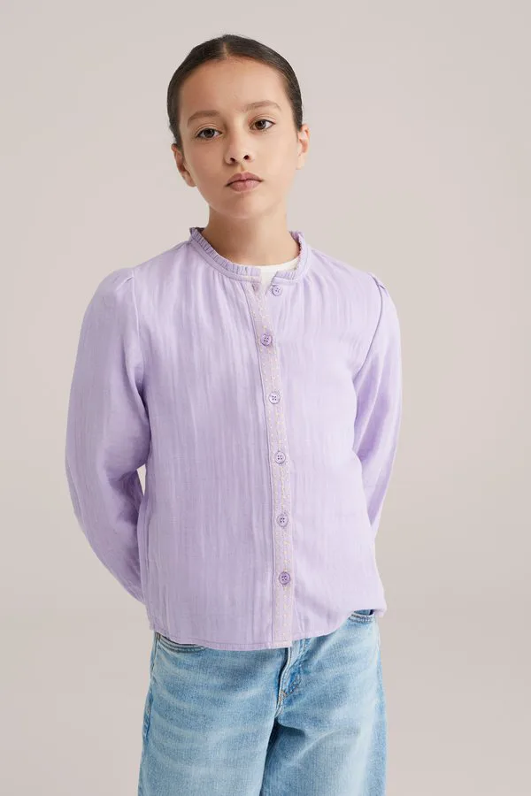 Блузка на пуговицах We Fashion, Lilac