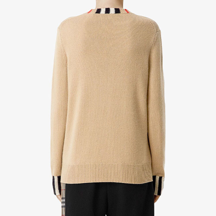 Свитер Burberry Eyre, с фирменной клеткой, светло-коричневый — фото 3