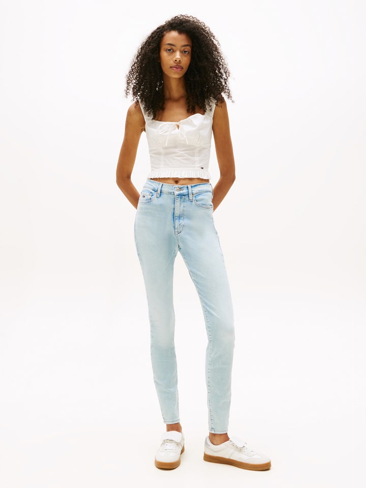 

Джинсы облегающего кроя светло-голубого цвета TOMMY JEANS