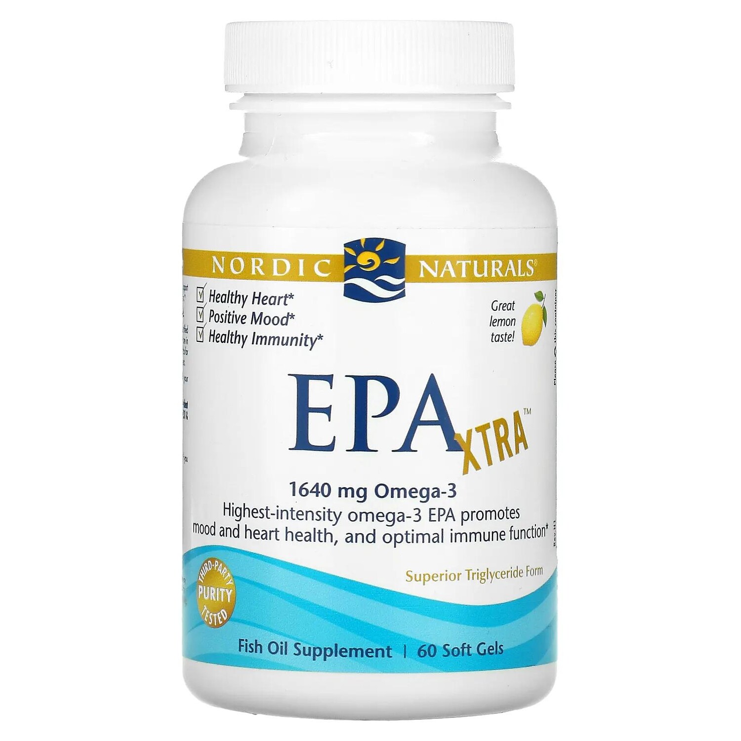 

Nordic Naturals ЭПК Экстра лимон 1000 мг 60 гелевых капсул