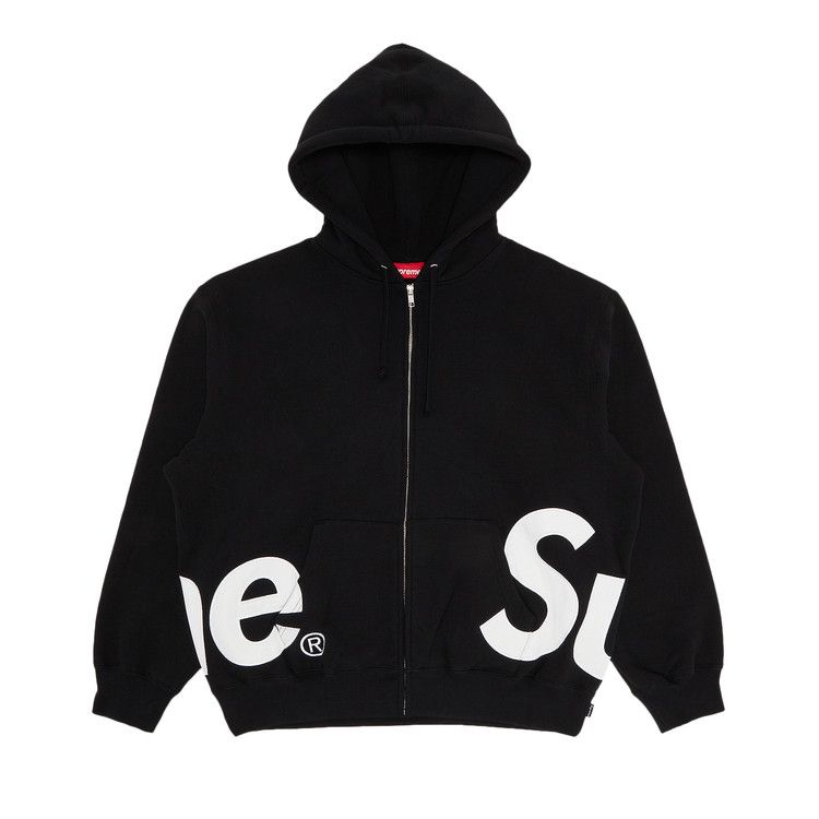

Толстовка Supreme Big Logo Zip Up Hooded Sweatshirt, Black
