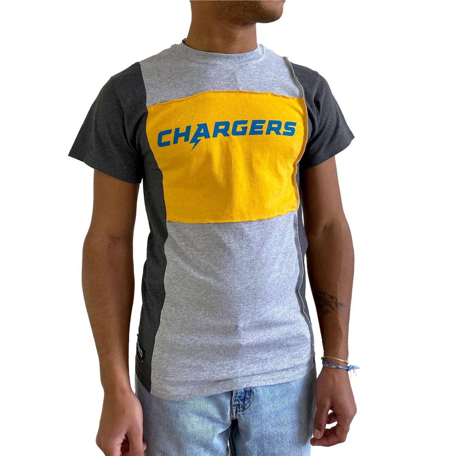 

Мужская футболка Refried Apparel серого цвета с разрезом Los Angeles Chargers, Серый, Мужская футболка Refried Apparel серого цвета с разрезом Los Angeles Chargers