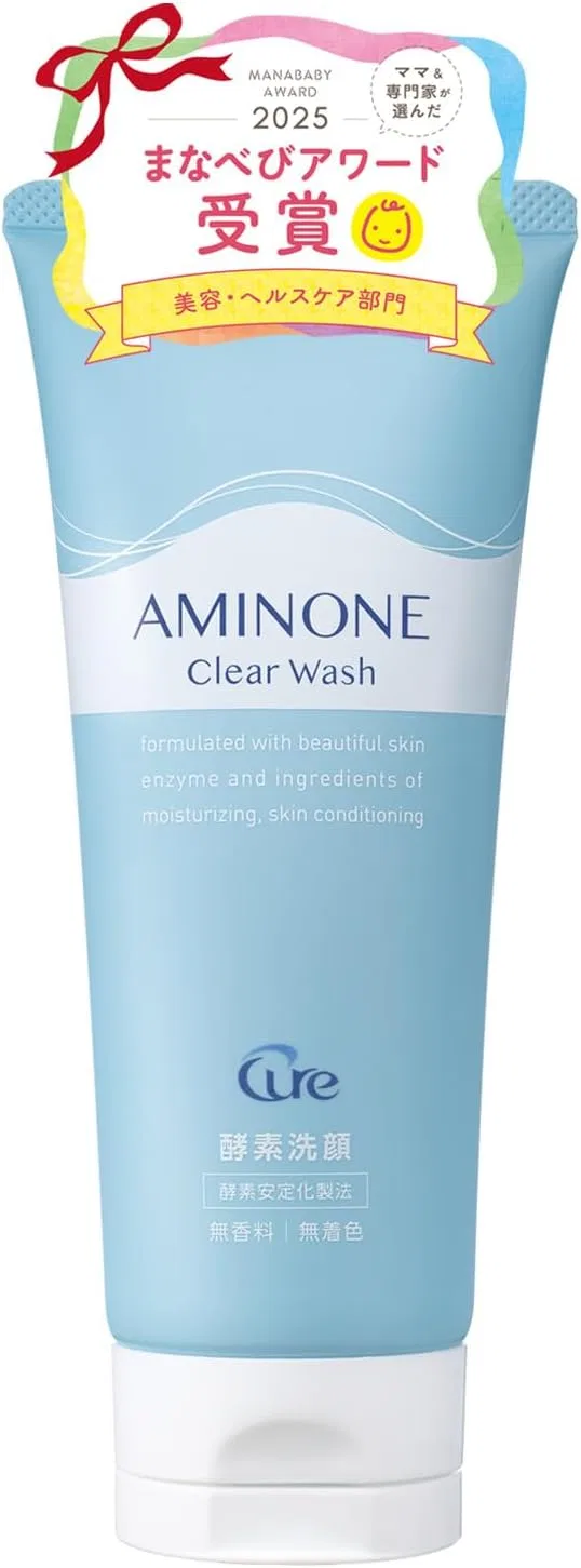 Крем для лица Cure — Очищающая пенка для лица Aminone Clear Wash, энзимная, с витамином C и CICA, 130 мл