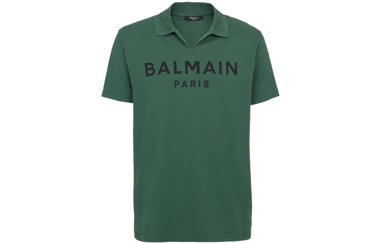 

BALMAIN Рубашка-поло мужская зеленая
