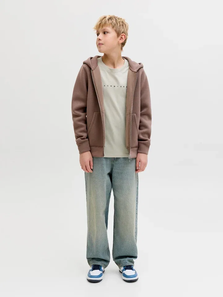 Футболка Star из хлопка JACK & JONES Junior, бежевый — фото 3