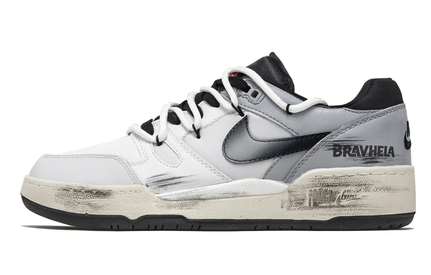 

Nike Кроссовки для скейтбординга Full Force Six Eight, серо-голубые, сосновые, износостойкие, низкие, мужские, серо-белые