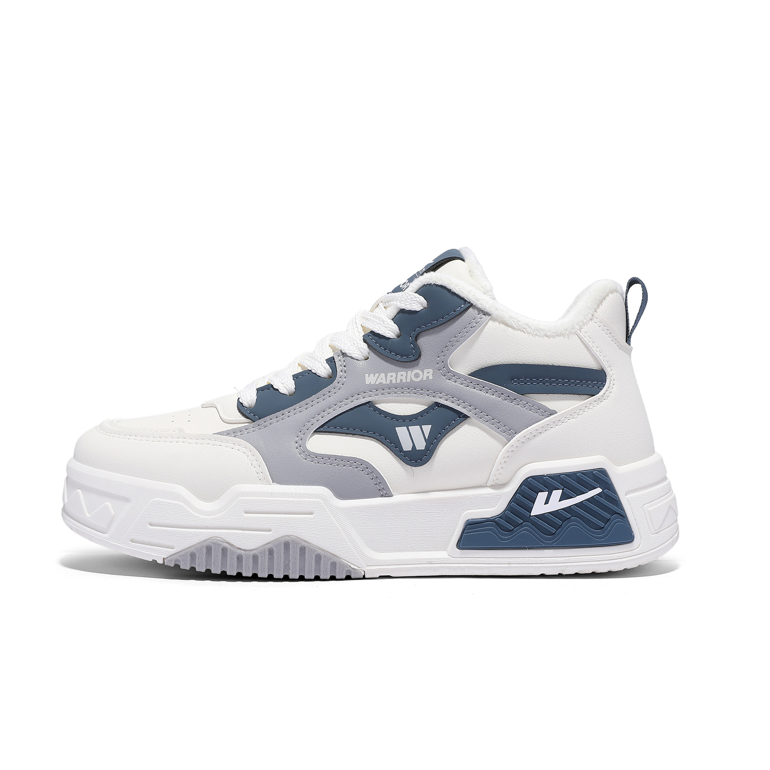 

Средние кроссовки для скейтбординга Unisex Slip Resistant Abrasion Resistant WARRIOR, бежевый синий серый (fleece-lined)