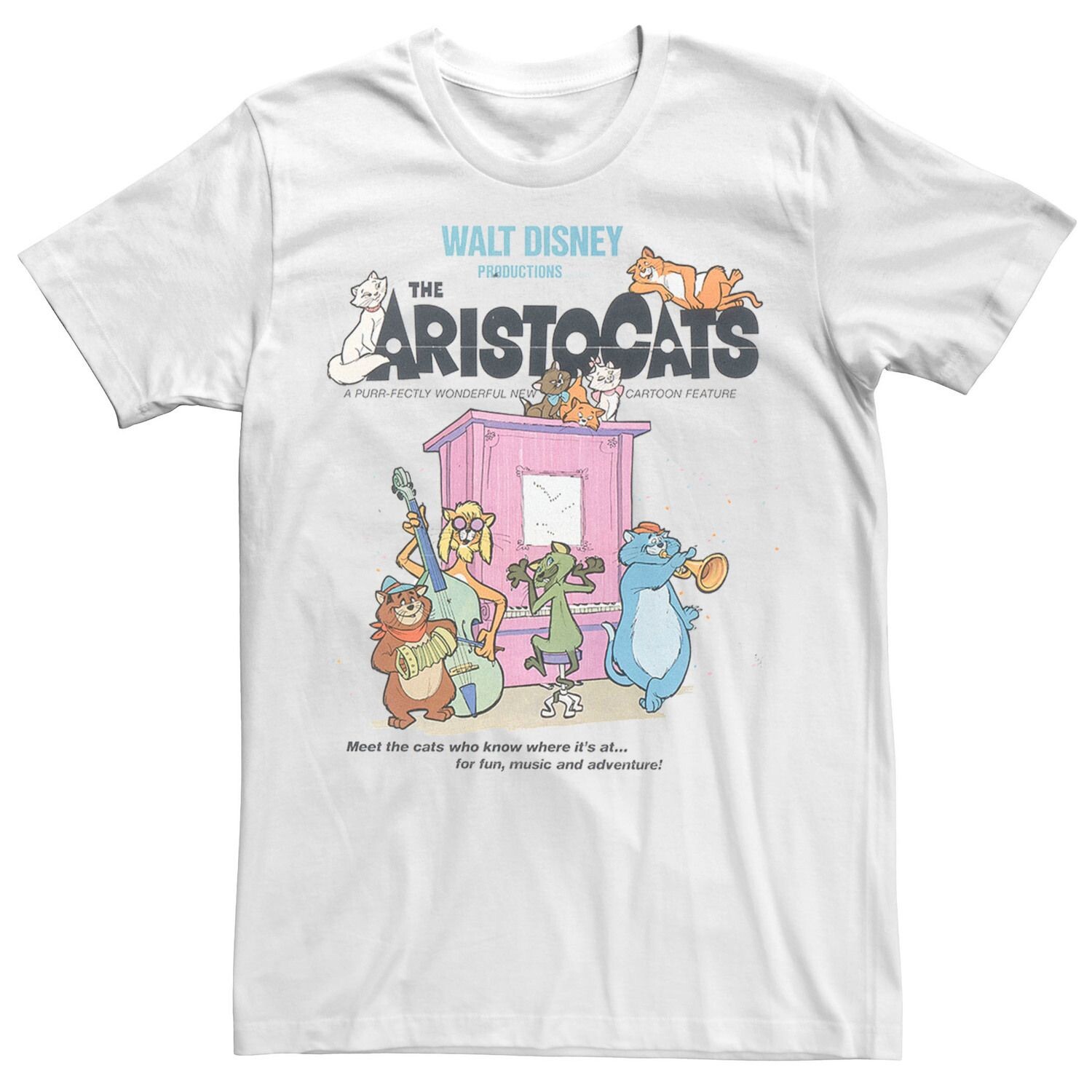 

Мужская классическая футболка с плакатом The Aristocats Group Shot Disney