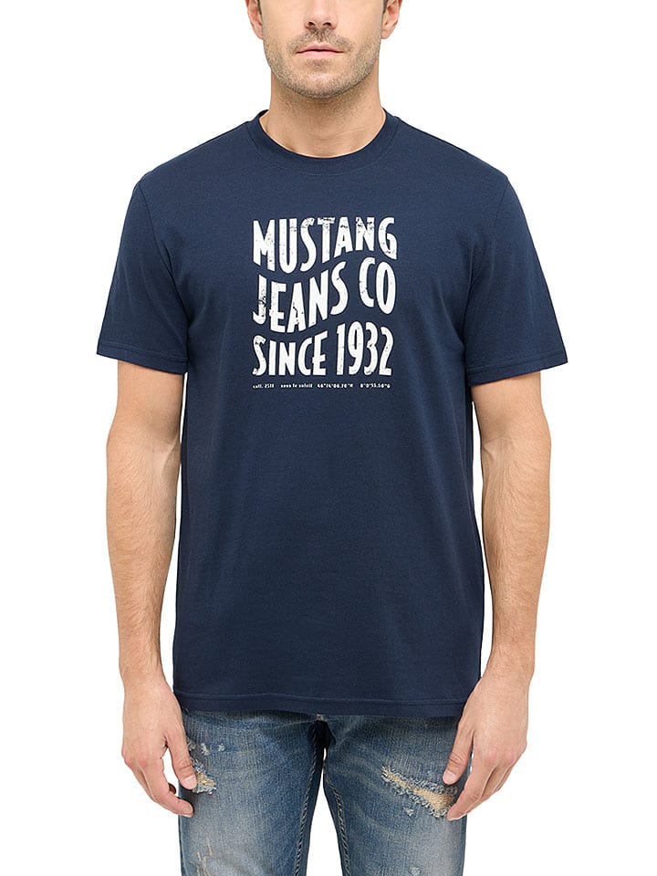 

Футболка Mustang, темно-синий