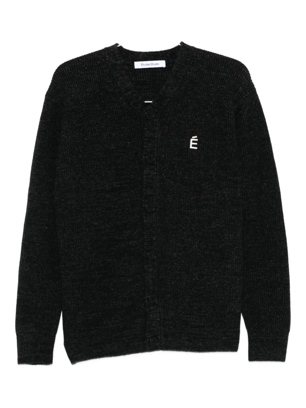 

Кардиган в рубчик с V-образным вырезом Études Studio, серый