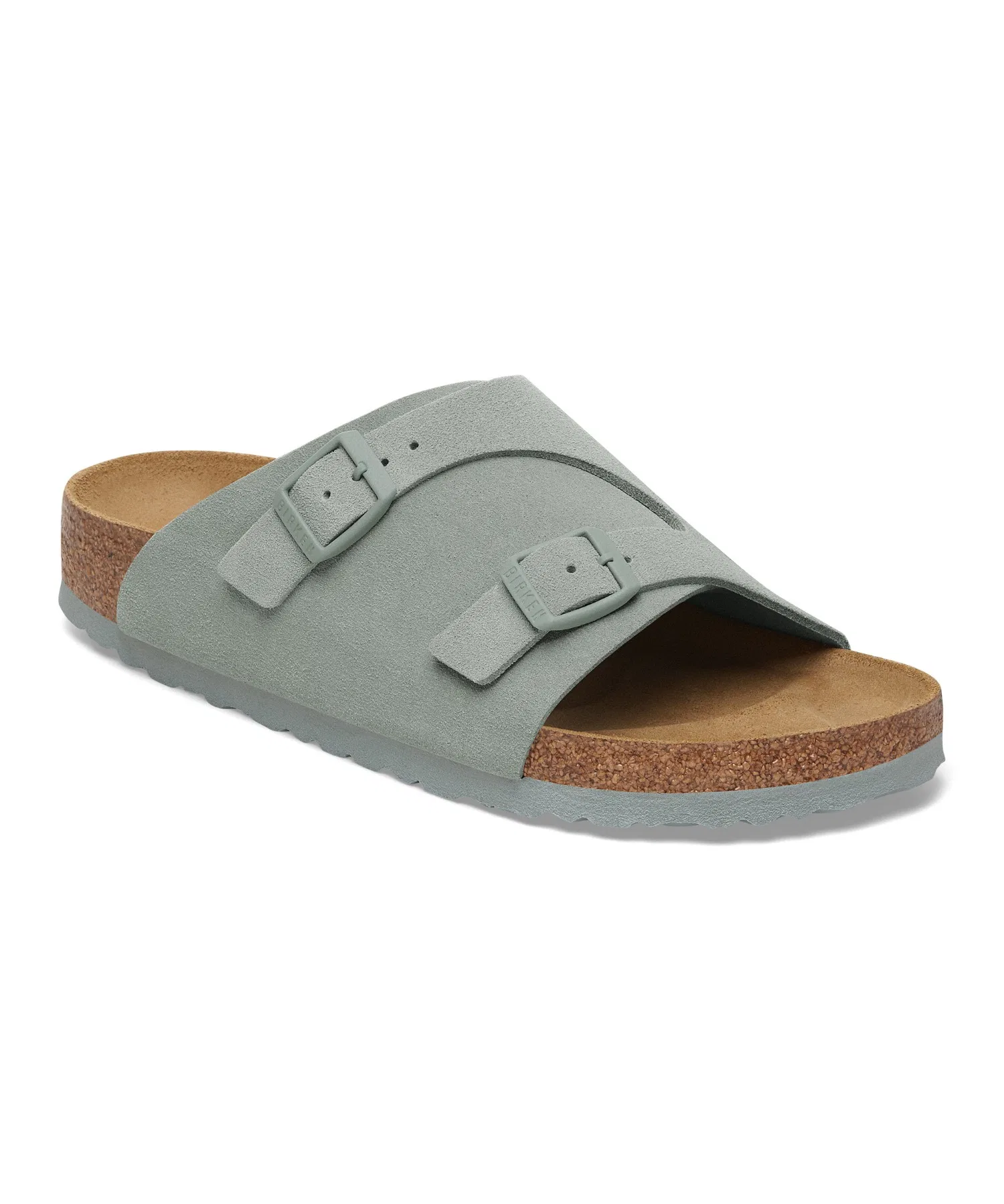 Унисекс сандалии Birkenstock Zurich из замши Pure Sage зелёные