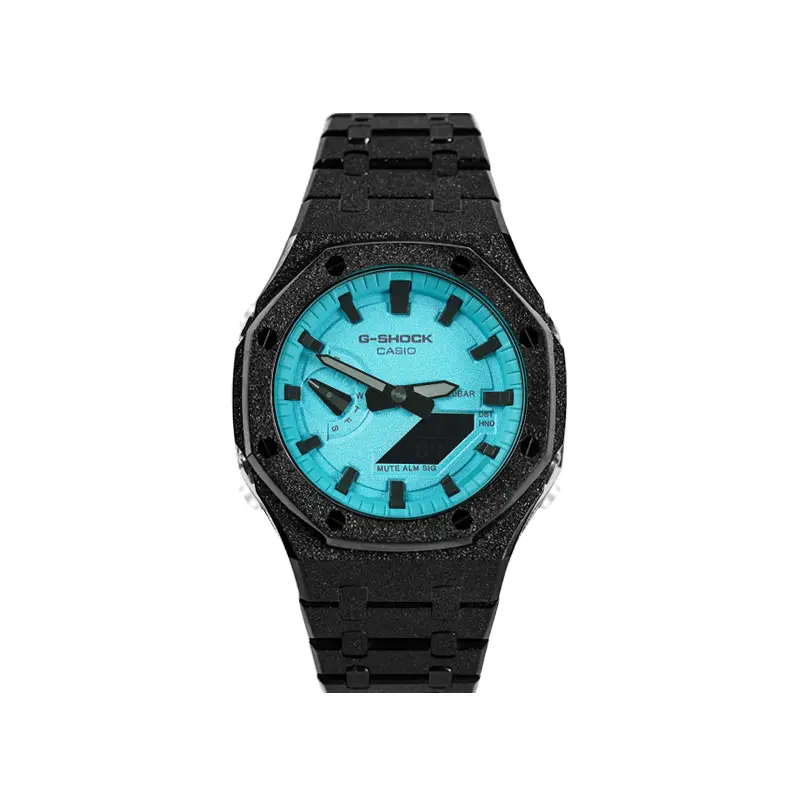 

CASIO Часы унисекс с двойным жидкокристаллическим/аналоговым дисплеем, 48,5 мм, синего цвета