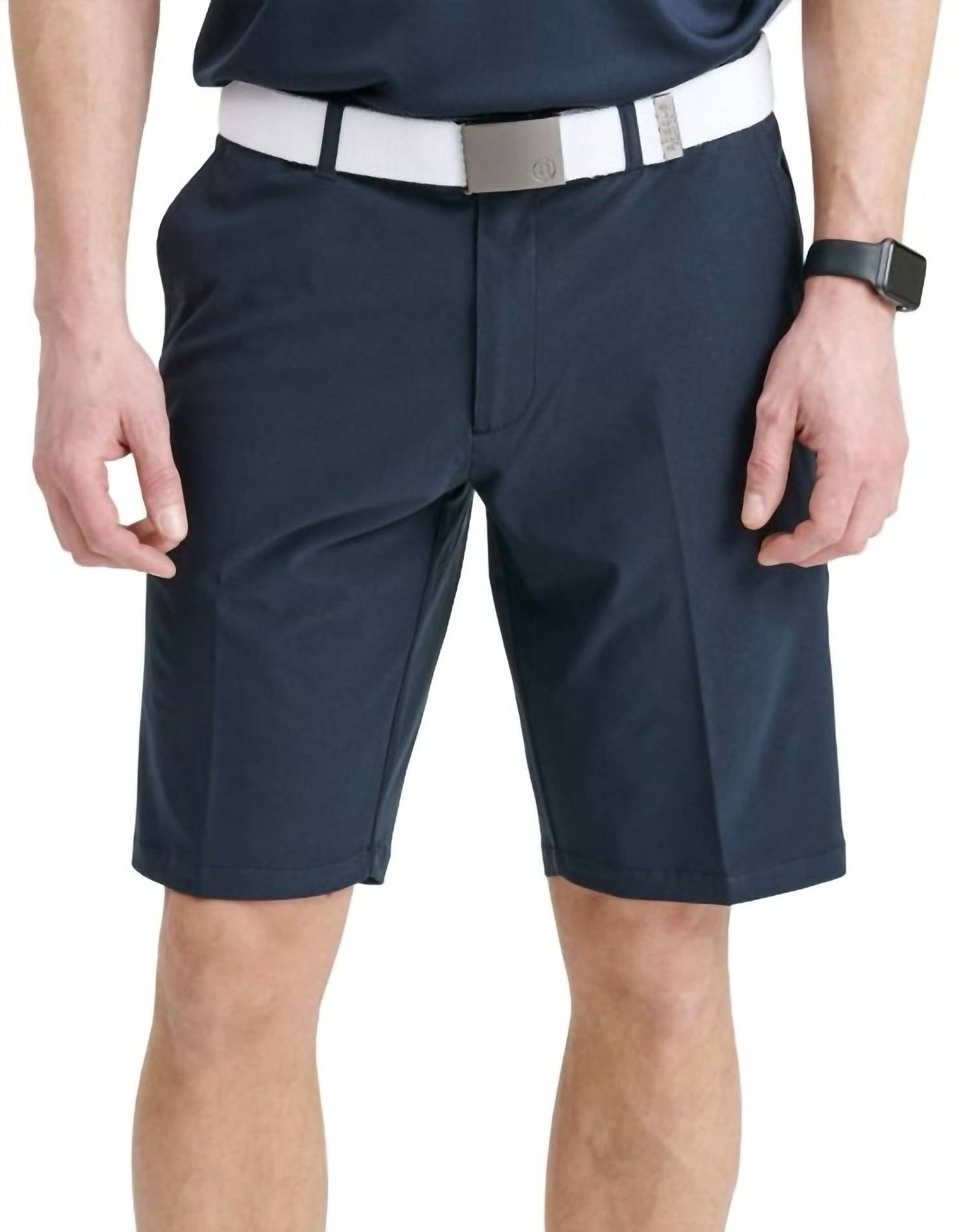 

Мужские шорты Mellion 4 Ways Stretch в темно-синем цвете Abacus Sportswear US