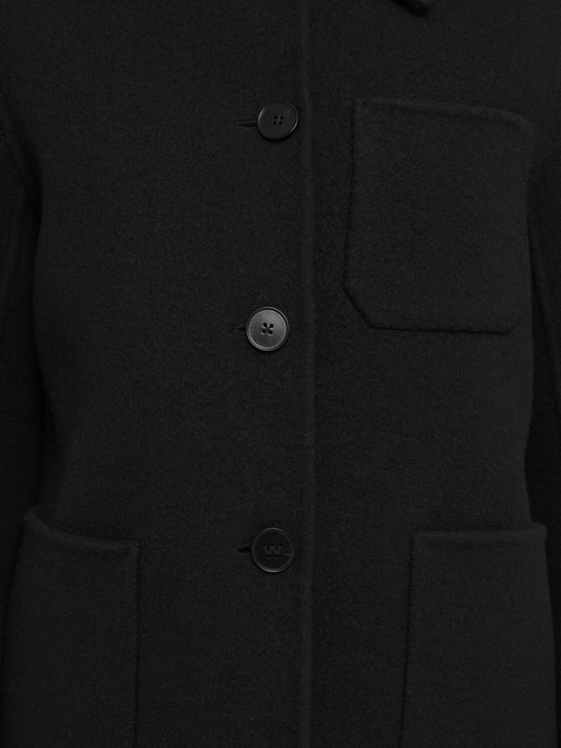 Jil Sander однобортная куртка из вирджинской шерсти, черный — фото 4