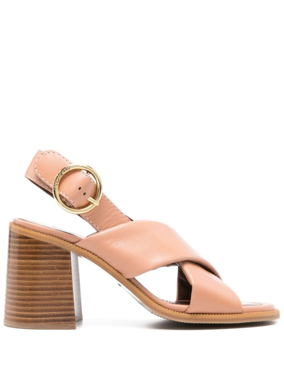 

See by Chloé босоножки с пряжкой-логотипом, розовый