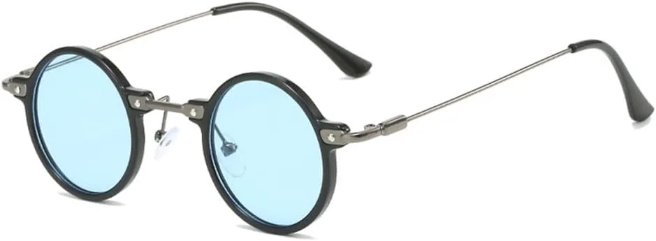 

Мужские солнцезащитные очки в стиле ретро-стимпанк, модные женские очки с прозрачными линзами цвета океана, защита от УФ-излучения UV400 KTUCN, Black Blue