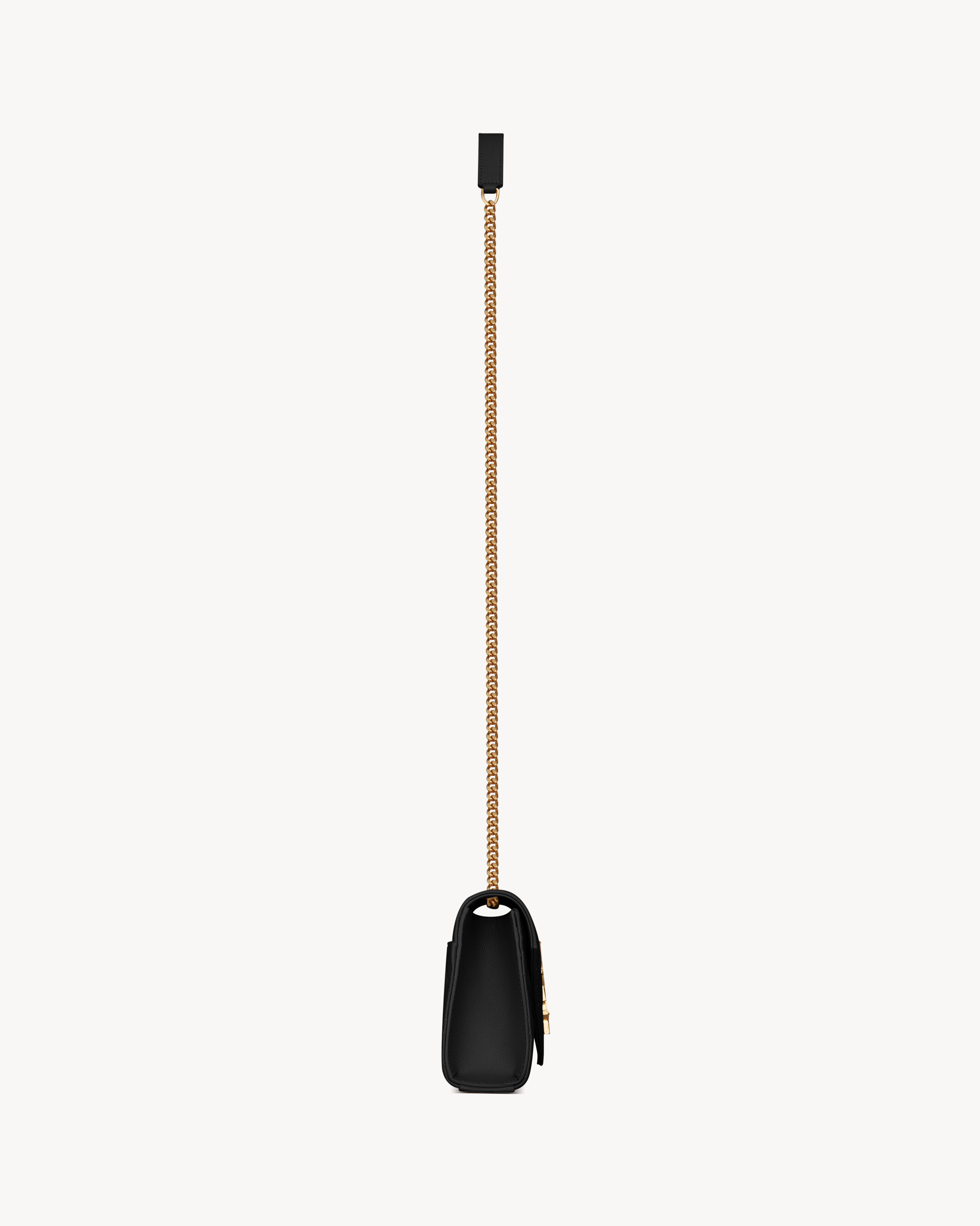 Маленькая сумка Envelope из стеганой кожи grain de poudre с тиснением Saint Laurent, черный — фото 3