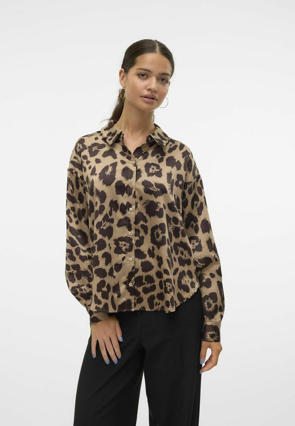 

Блузка на пуговицах VMMERLE Vero Moda, бежевый