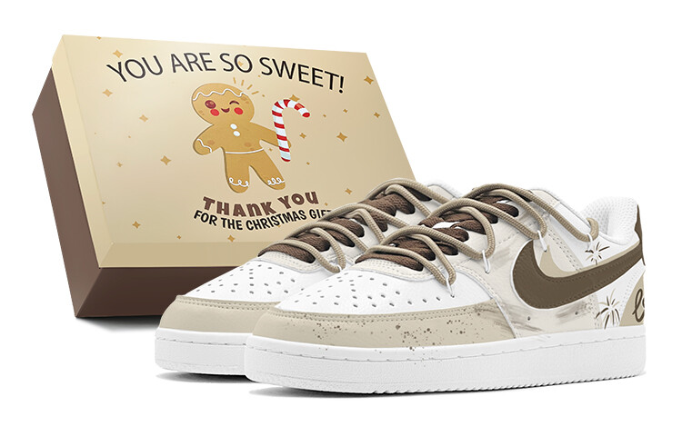 

Кроссовки Nike Court Vision 1 Skateboarding Shoes Women's Low-top Khaki, коричневый