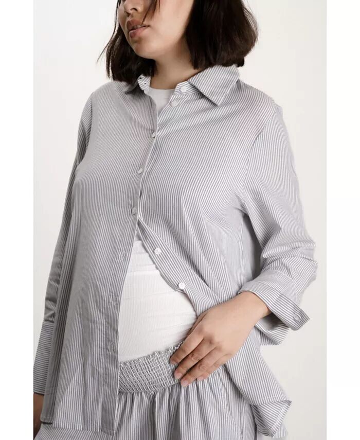 

Повседневная рубашка NOM Maternity, синий