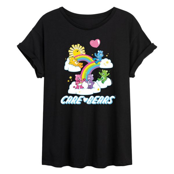 

Футболка большого размера с логотипом молодежной группы Care Bears Licensed Character, черный