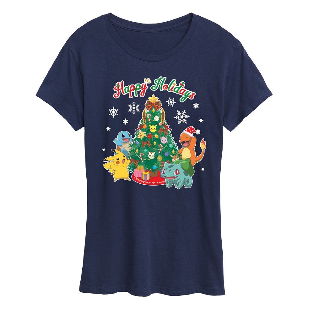 

Футболка с рисунком Missy Pokemon Christmas Celebration, темно-синий