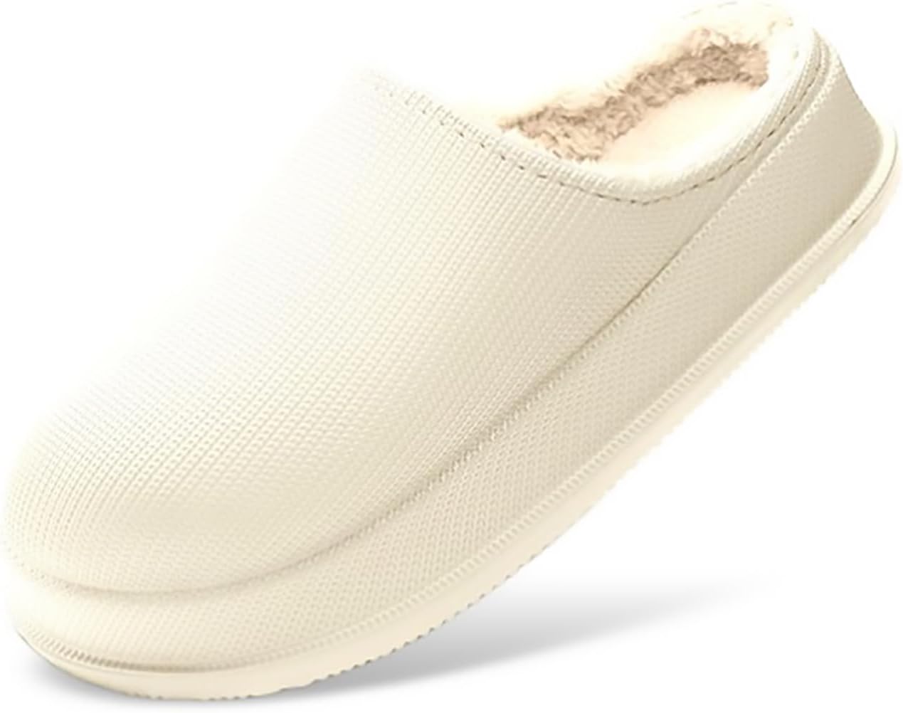 

Ортопедические тапочки PGFEK с широкой носовой частью, водонепроницаемые зимние домашние тапочки из ЭВА, мягкая теплая обувь для женщин и мужчин, слоновая кость