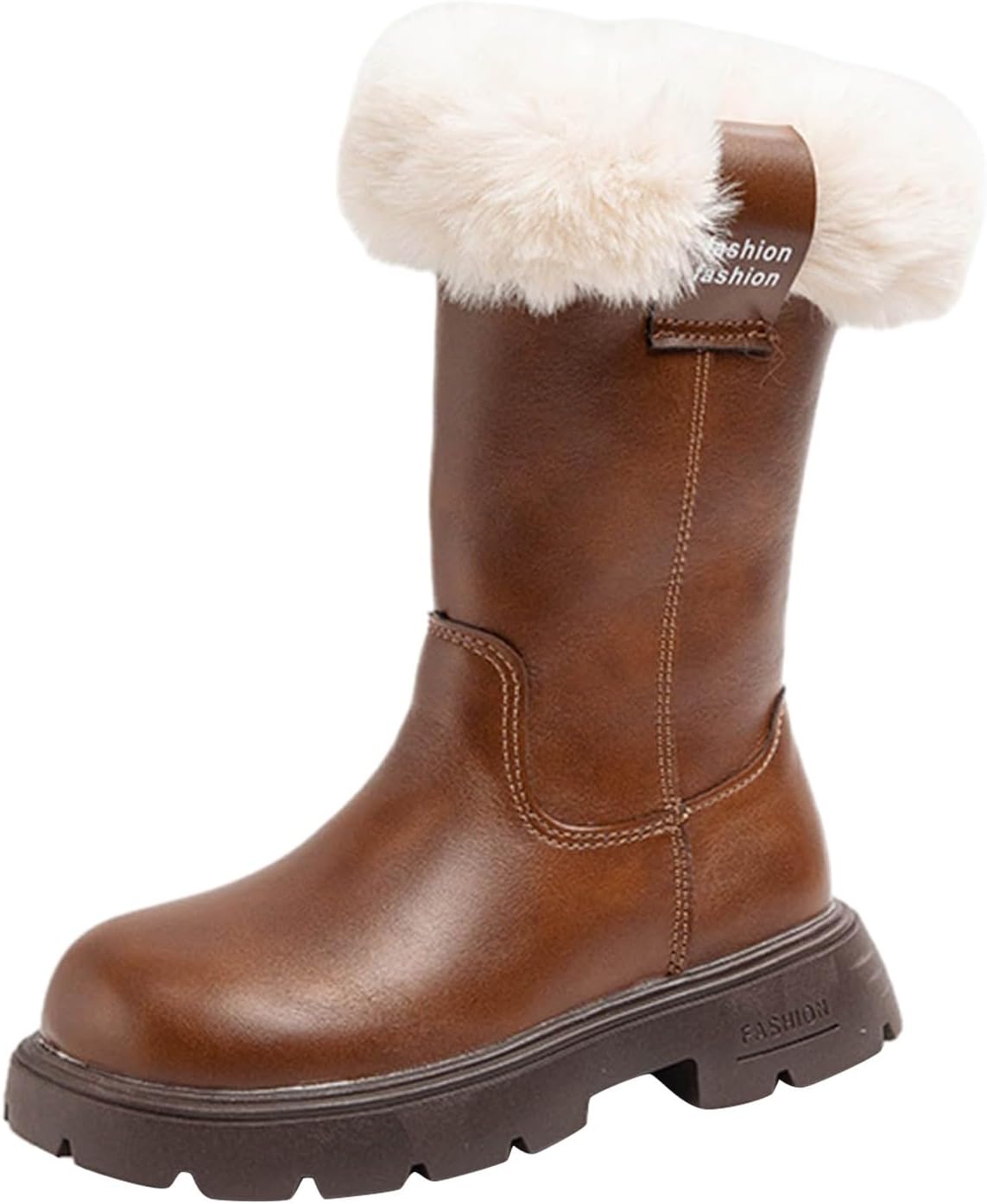 

Сапожки для маленькой ковбойши для девочек, средние по голенище, зимние ковбойские сапоги, высокие до колена, модные сапоги для малышей/маленьких/больших детей JEUROT, Brown