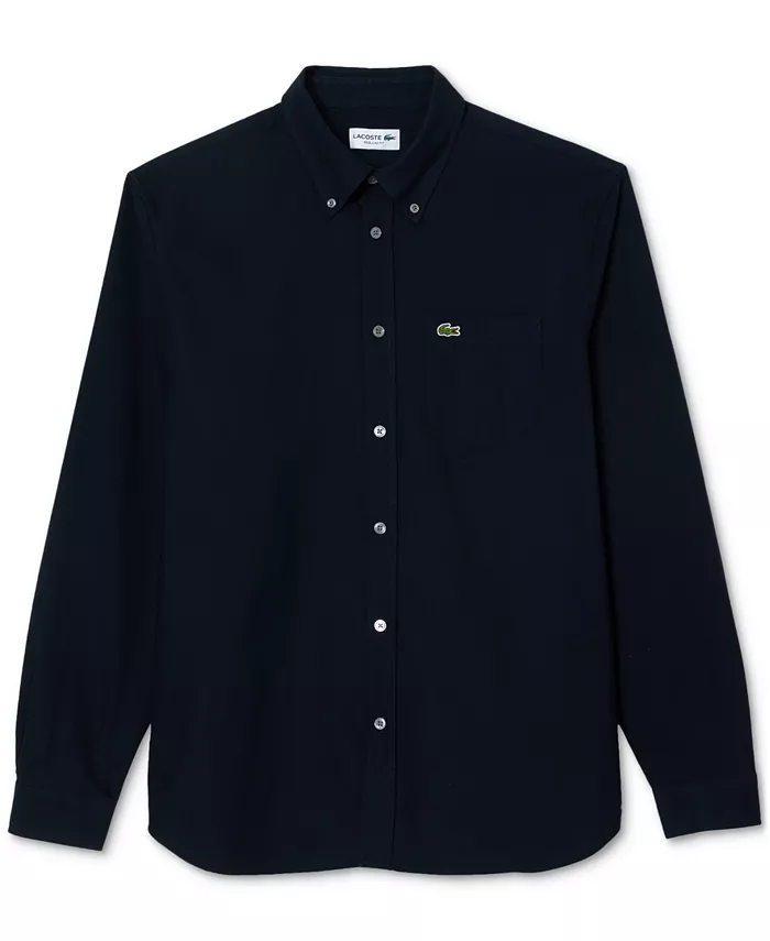 

Мужская рубашка из оксфордской ткани с длинным рукавом на пуговицах Lacoste, синий