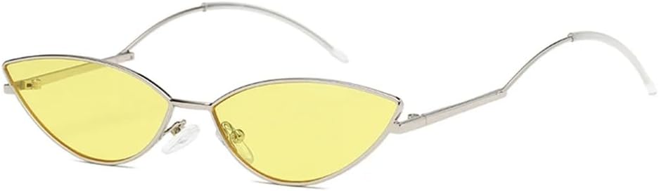 

Винтажные маленькие солнцезащитные очки «кошачий глаз» для женщин, модные солнцезащитные очки «кошачий глаз» в узкой оправе из сплава, защита от ультрафиолета UV400 KTUCN, 9