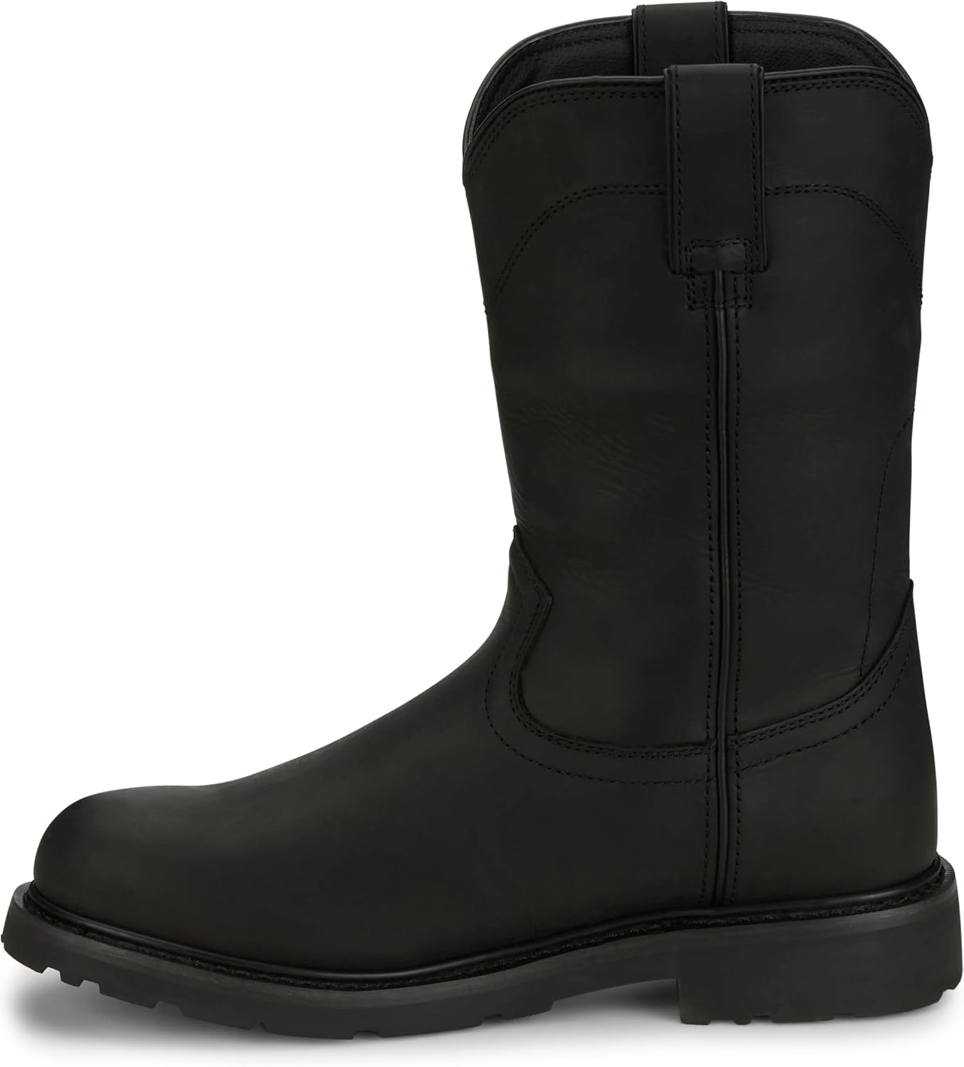 

Водонепроницаемые ботинки для мужчин Justin Dorsal 11, прочные, противоскользящие, с стальным носком, удобные, для работы на открытом воздухе, черный