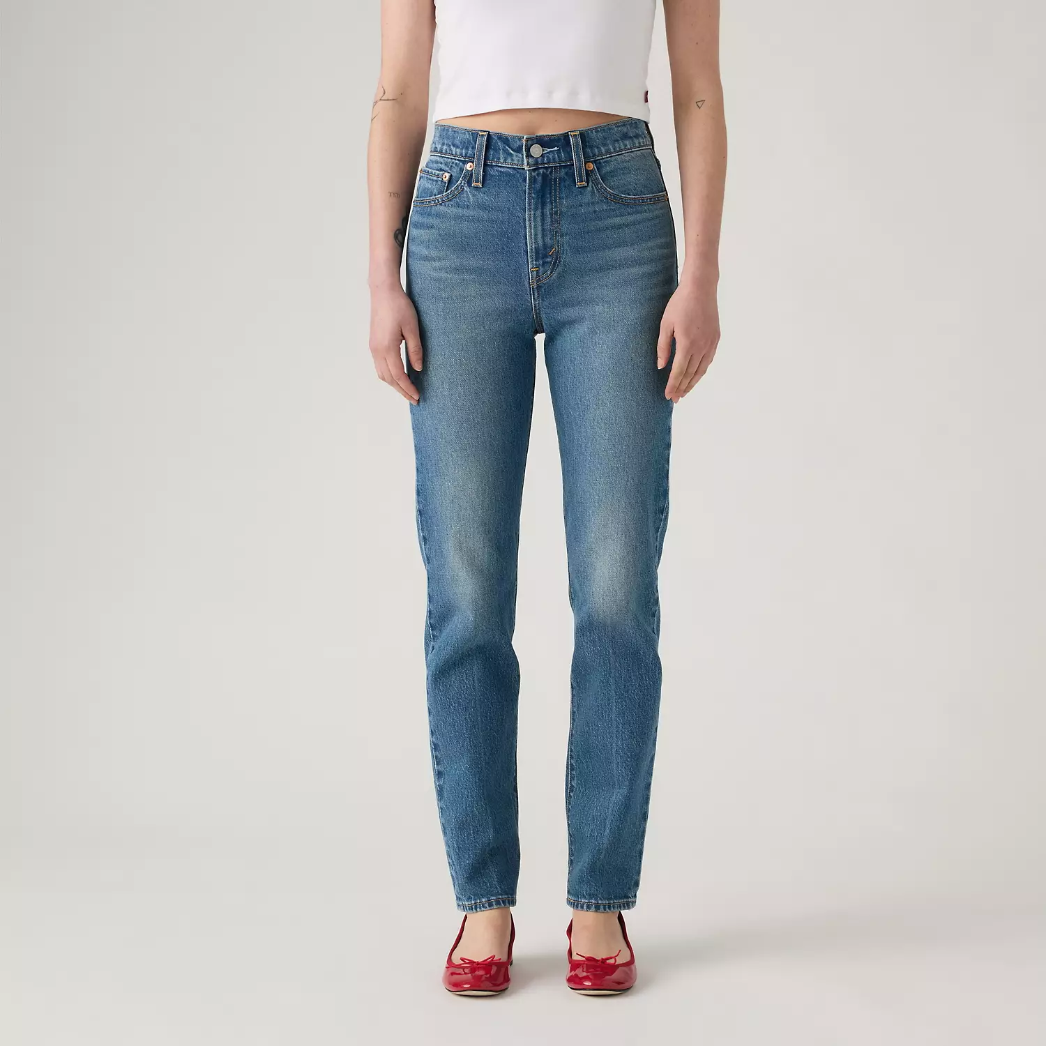 Женские джинсы Wedgie Slim Fit Levi's, цвет City Slim - Medium Wash — фото 2