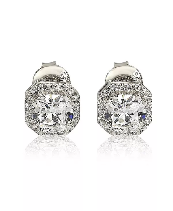 

Серьги-Гвоздики Suzy Levian из стерлингового серебра с кубическим цирконием в стиле ар-деко с гало Suzy Levian New York, white