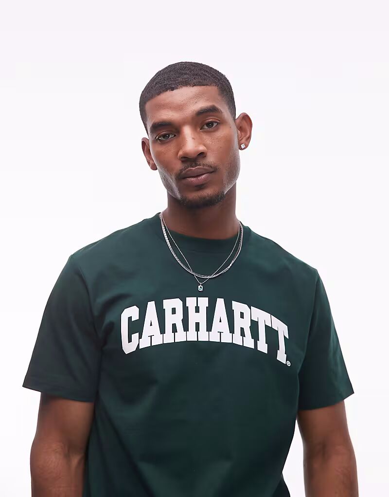 

Футболка Carhartt WIP University темно-зеленого цвета