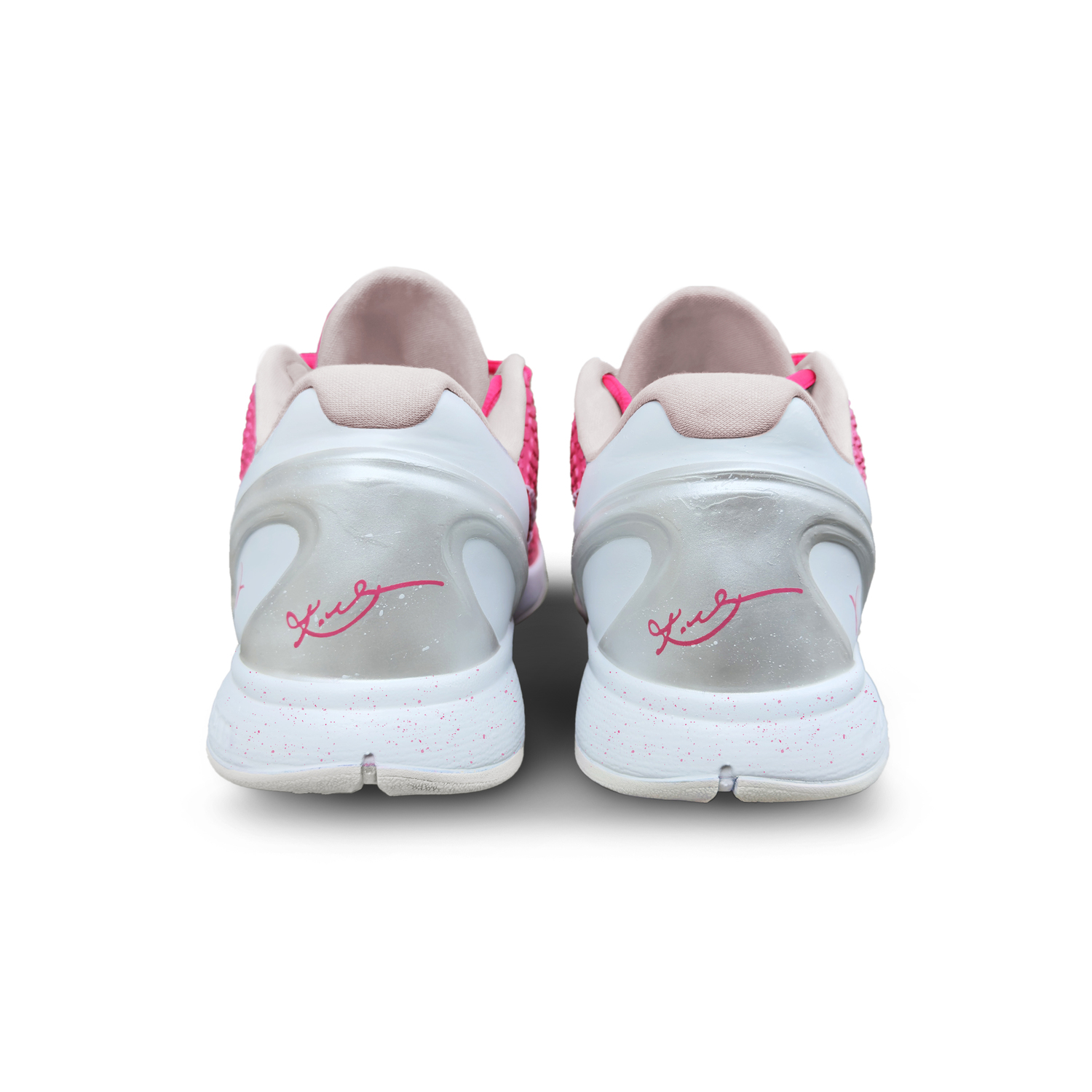 Кроссовки баскетбольные мужские Zoom Kobe 6 'All Star 2.0' All Star Cushioning, Wear Resistant Low top Nike, белый/розовый — фото 4