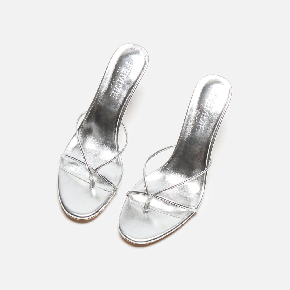 Туфли Femme LA Sicilian Slipper, цвет Platinum — фото 4