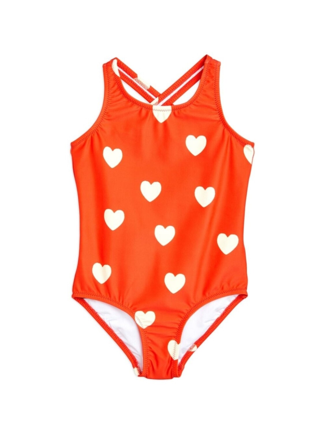 

Бретельки-перекрестные с сердечками Купальник Mini Rodini, красный