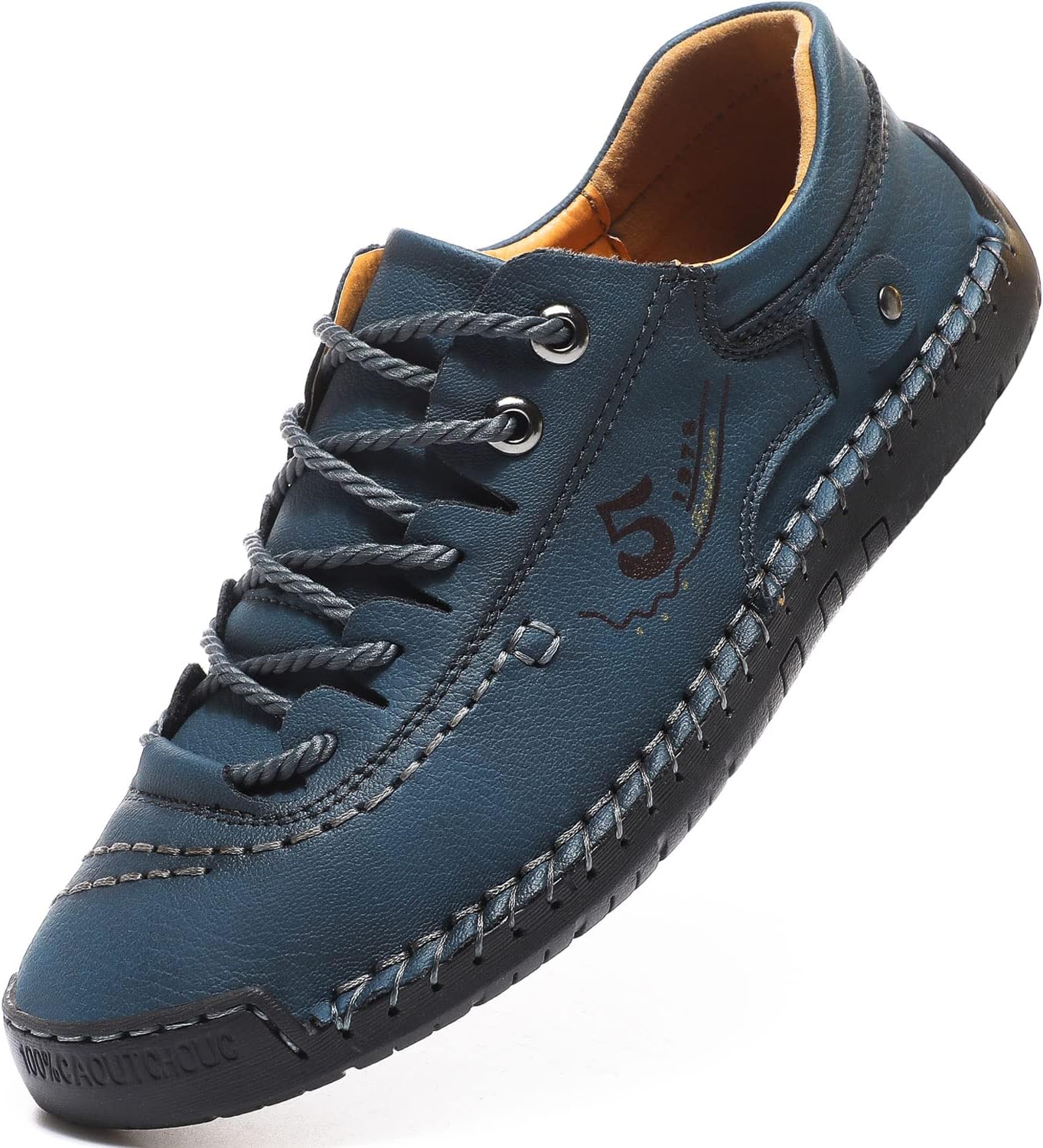 

Мужские повседневные летние туфли с дышащей текстурой, кроссовки, лоферы, прогулочные туфли ручной работы, кожаные туфли на шнуровке, классические туфли, бизнес-туфли для работы в офисе Fivestorescity, синий